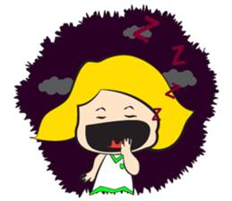 Mischievous Emotions of School Age Girl sticker #15616003