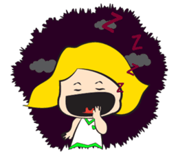Mischievous Emotions of School Age Girl sticker #15616003