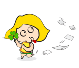 Mischievous Emotions of School Age Girl sticker #15616007