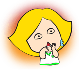 Mischievous Emotions of School Age Girl sticker #15616008