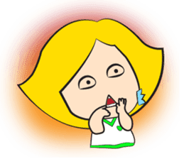 Mischievous Emotions of School Age Girl sticker #15616008