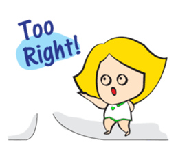 Mischievous Emotions of School Age Girl sticker #15616009