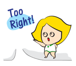 Mischievous Emotions of School Age Girl sticker #15616009