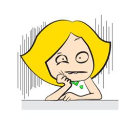 Mischievous Emotions of School Age Girl sticker #15616010