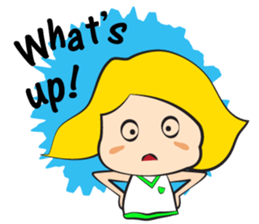 Mischievous Emotions of School Age Girl sticker #15616011