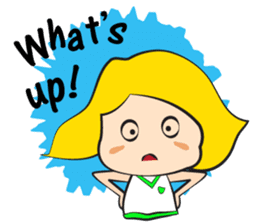 Mischievous Emotions of School Age Girl sticker #15616011