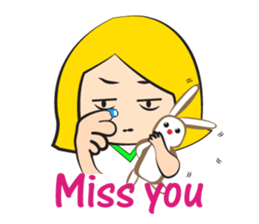 Mischievous Emotions of School Age Girl sticker #15616012