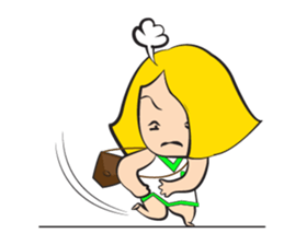 Mischievous Emotions of School Age Girl sticker #15616013