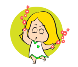 Mischievous Emotions of School Age Girl sticker #15616014
