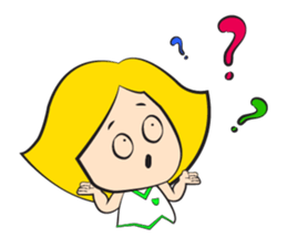 Mischievous Emotions of School Age Girl sticker #15616015