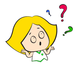 Mischievous Emotions of School Age Girl sticker #15616015