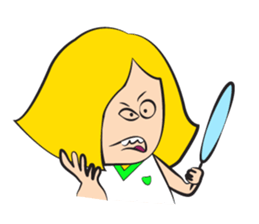 Mischievous Emotions of School Age Girl sticker #15616017