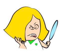 Mischievous Emotions of School Age Girl sticker #15616017