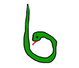 snakes make character sticker #15617803
