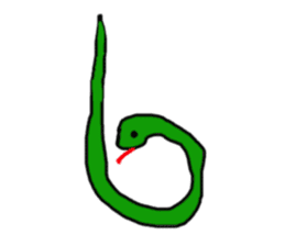 snakes make character sticker #15617803