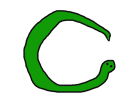 snakes make character sticker #15617804