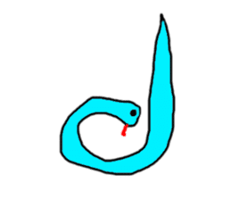 snakes make character sticker #15617805