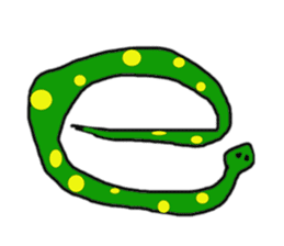 snakes make character sticker #15617806