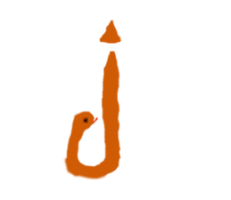 snakes make character sticker #15617811