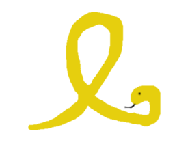 snakes make character sticker #15617813