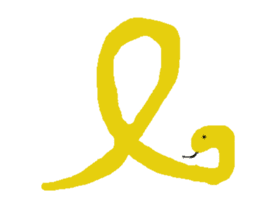 snakes make character sticker #15617813