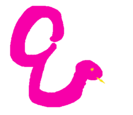 snakes make character sticker #15617818