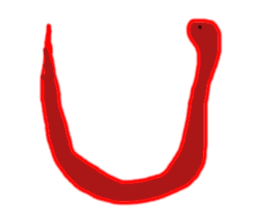 snakes make character sticker #15617822