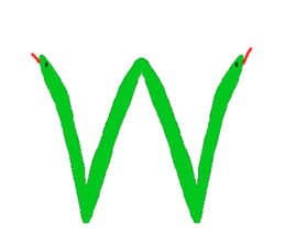 snakes make character sticker #15617824