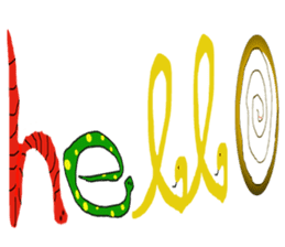 snakes make character sticker #15617830