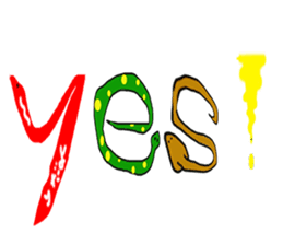 snakes make character sticker #15617834