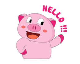 Greetings of The Plump Pink Animated sticker #15617924