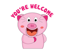 Greetings of The Plump Pink Animated sticker #15617926