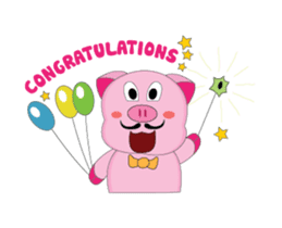 Greetings of The Plump Pink Animated sticker #15617927