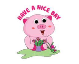 Greetings of The Plump Pink Animated sticker #15617932