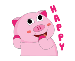 Greetings of The Plump Pink Animated sticker #15617933