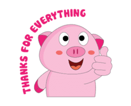 Greetings of The Plump Pink Animated sticker #15617934