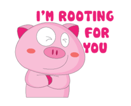 Greetings of The Plump Pink Animated sticker #15617943