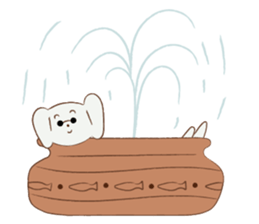 Cotton dog and bunny friend sticker #15618884