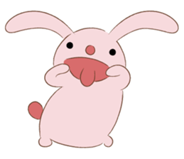 Cotton dog and bunny friend sticker #15618890