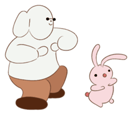 Cotton dog and bunny friend sticker #15618911