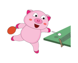 A Plump Pink Loves Sport Animated sticker #15620551