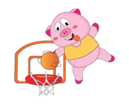 A Plump Pink Loves Sport Animated sticker #15620552