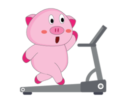 A Plump Pink Loves Sport Animated sticker #15620556