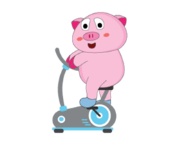 A Plump Pink Loves Sport Animated sticker #15620557