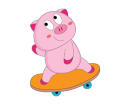 A Plump Pink Loves Sport Animated sticker #15620558