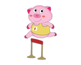 A Plump Pink Loves Sport Animated sticker #15620559
