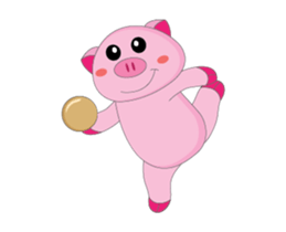 A Plump Pink Loves Sport Animated sticker #15620562