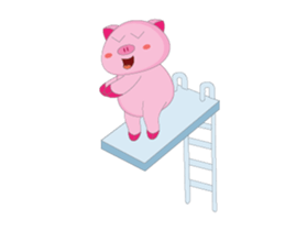 A Plump Pink Loves Sport Animated sticker #15620565