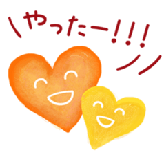 Heart character sticker #15622541
