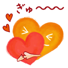 Heart character sticker #15622553